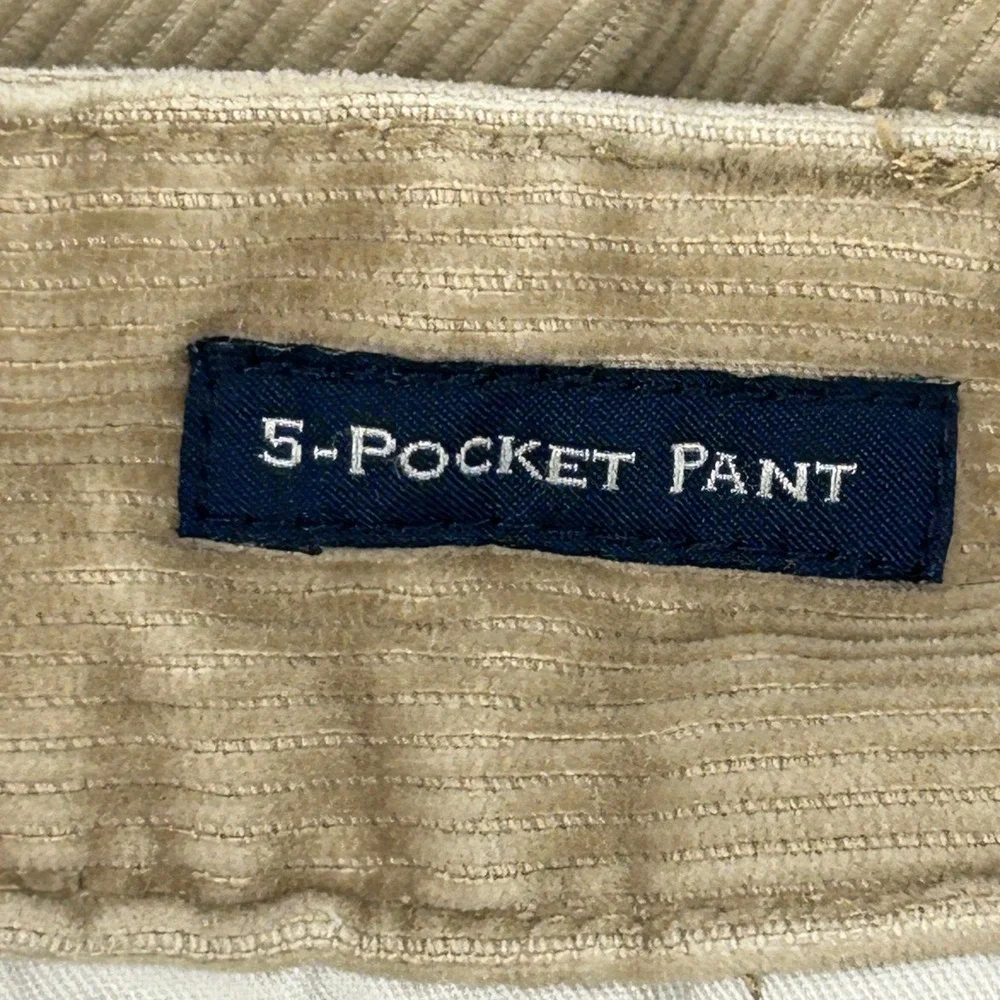 Vineyard Vines 5 Pocket Corduroy Pants Mens 33x30 (Act 31x28) Beige Straight Leg